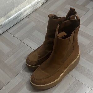 Brown Platform Ankle Boots